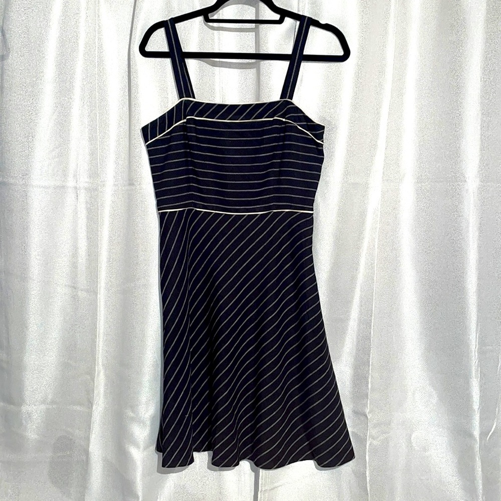 Vintage LOFT Pinstriped Dress, Size 8P.